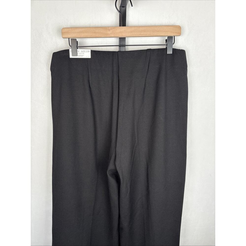 NEW Chico's So Slimming Wide Leg Ankle Pants Sz 14 Black Pull On Pintuck Stretch - Picture 5 of 10